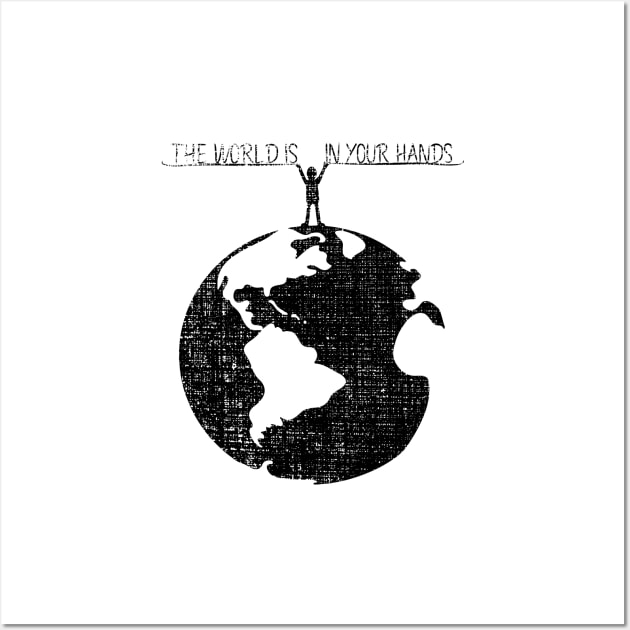 'The World Is In Your Hands' Food and Water Relief Shirt Wall Art by ourwackyhome